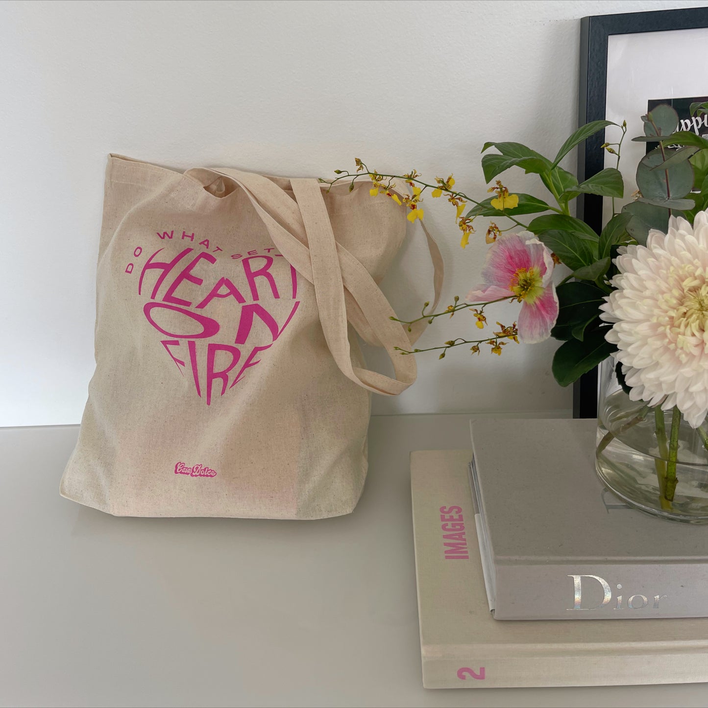 Heart On Fire Tote Bag