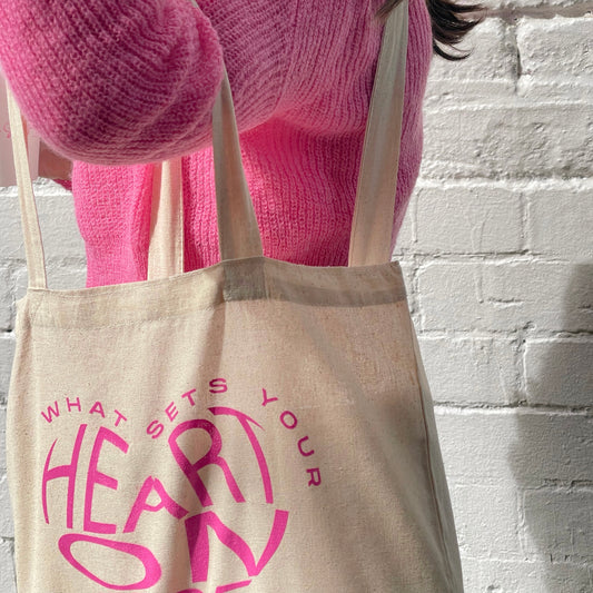 Heart On Fire Tote Bag